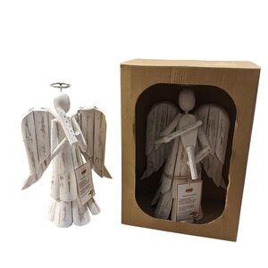 Cracker Barrel White Angel Handcrafted Driftwood Sculptures